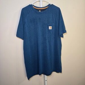 Carhartt Men's Blue Force‎ Relaxed Fit Pocket Tall Short Sleeve T-Shirt sz L